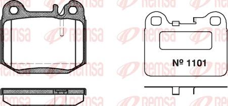 Remsa 0014.40 - Тормозные колодки, дисковые, комплект www.autospares.lv