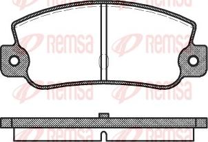 Remsa 0025.30 - Тормозные колодки, дисковые, комплект www.autospares.lv