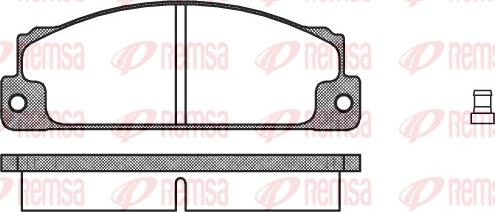 Remsa 0022.02 - Тормозные колодки, дисковые, комплект www.autospares.lv