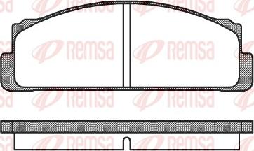 Remsa 0022.20 - Тормозные колодки, дисковые, комплект www.autospares.lv