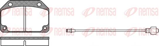 Remsa 0027.02 - Тормозные колодки, дисковые, комплект www.autospares.lv