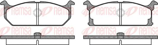 Remsa 0194.00 - Тормозные колодки, дисковые, комплект www.autospares.lv