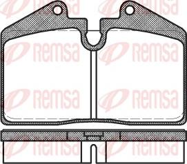 Remsa 0140.10 - Bremžu uzliku kompl., Disku bremzes autospares.lv