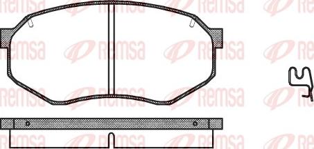 Remsa 0148.14 - Тормозные колодки, дисковые, комплект www.autospares.lv