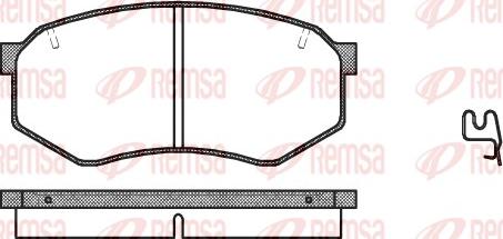 Remsa 0148.34 - Тормозные колодки, дисковые, комплект www.autospares.lv