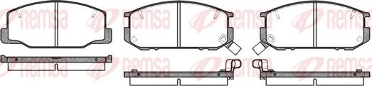 Remsa 0152.12 - Тормозные колодки, дисковые, комплект www.autospares.lv