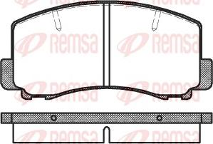 Remsa 0165.00 - Тормозные колодки, дисковые, комплект www.autospares.lv