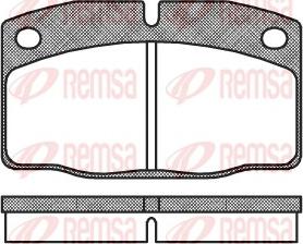 Remsa 0101.00 - Тормозные колодки, дисковые, комплект www.autospares.lv