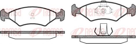 Remsa 0119.10 - Тормозные колодки, дисковые, комплект www.autospares.lv