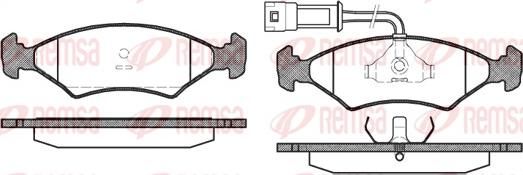 Remsa 0119.22 - Bremžu uzliku kompl., Disku bremzes www.autospares.lv