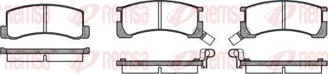 Remsa 0185.02 - Тормозные колодки, дисковые, комплект www.autospares.lv