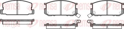 Remsa 0180.02 - Brake Pad Set, disc brake www.autospares.lv