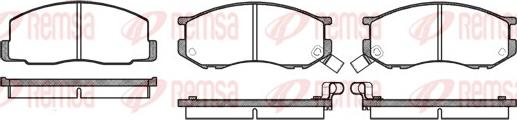 Remsa 0187.02 - Тормозные колодки, дисковые, комплект www.autospares.lv