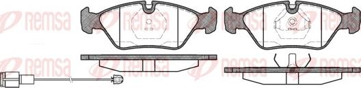 Remsa 0139.02 - Тормозные колодки, дисковые, комплект www.autospares.lv