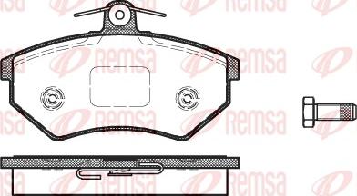 Remsa 0134.40 - Тормозные колодки, дисковые, комплект www.autospares.lv