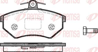 Remsa 0134.50 - Тормозные колодки, дисковые, комплект www.autospares.lv