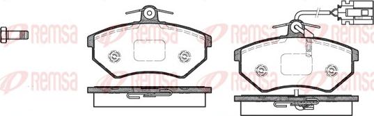 Remsa 0134.62 - Тормозные колодки, дисковые, комплект www.autospares.lv