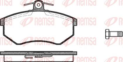 Remsa 0134.10 - Тормозные колодки, дисковые, комплект www.autospares.lv