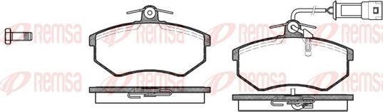 Remsa 0134.12 - Тормозные колодки, дисковые, комплект www.autospares.lv