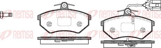 Remsa 0134.82 - Тормозные колодки, дисковые, комплект www.autospares.lv