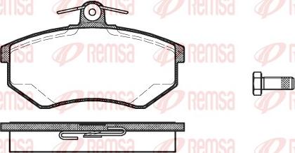 Remsa 0134.20 - Тормозные колодки, дисковые, комплект www.autospares.lv