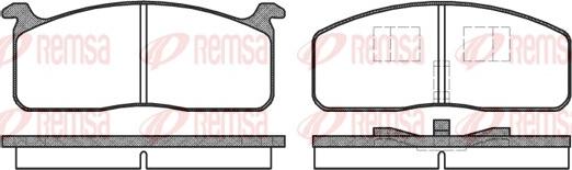 Remsa 0120.00 - Тормозные колодки, дисковые, комплект www.autospares.lv