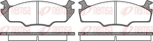 Remsa 0121.00 - Brake Pad Set, disc brake www.autospares.lv