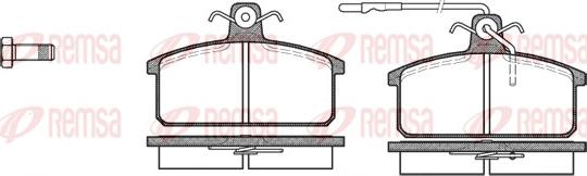 Remsa 0128.32 - Тормозные колодки, дисковые, комплект www.autospares.lv