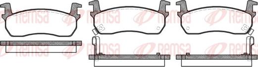 Remsa 0174.02 - Тормозные колодки, дисковые, комплект www.autospares.lv