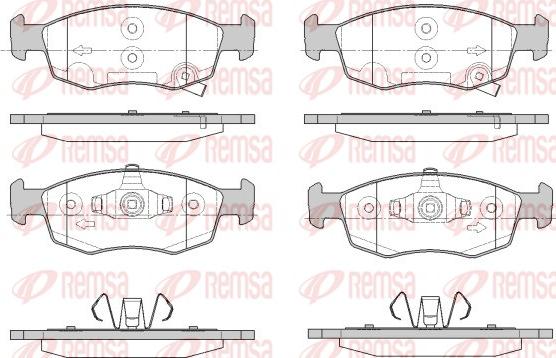 Remsa 0172.34 - Bremžu uzliku kompl., Disku bremzes www.autospares.lv