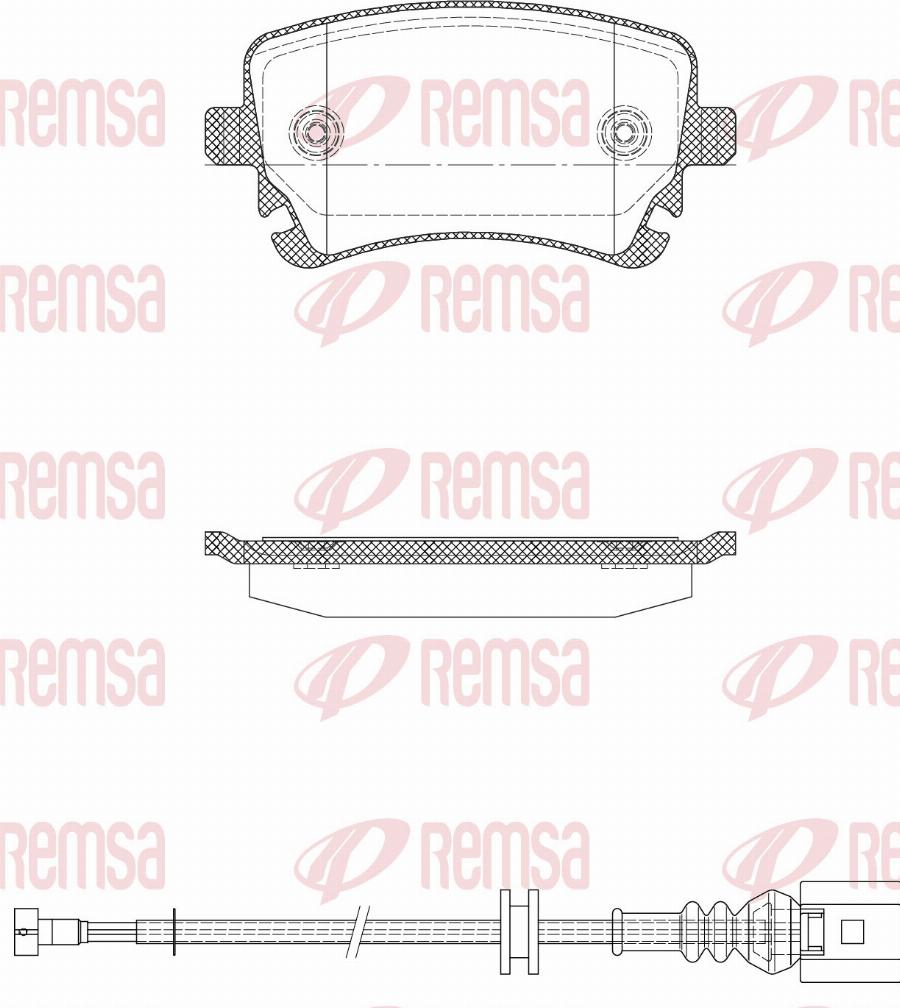 Remsa 0897.12 - Bremžu uzliku kompl., Disku bremzes www.autospares.lv