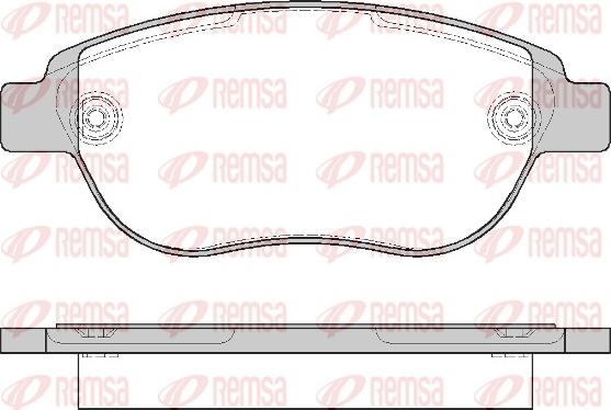 Remsa 0841.00 - Тормозные колодки, дисковые, комплект www.autospares.lv