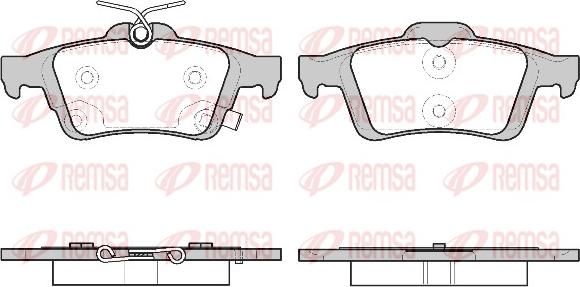 Remsa 0842.11 - Тормозные колодки, дисковые, комплект www.autospares.lv