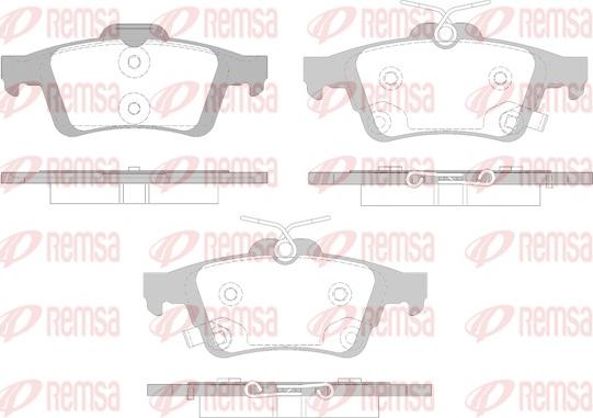 Remsa 0842.12 - Тормозные колодки, дисковые, комплект www.autospares.lv