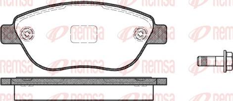 Remsa 0859.10 - Тормозные колодки, дисковые, комплект www.autospares.lv