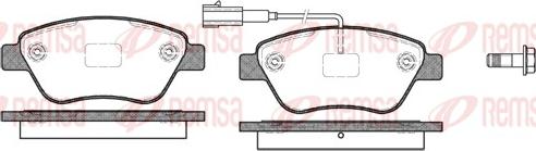 Remsa 0858.11 - Тормозные колодки, дисковые, комплект www.autospares.lv