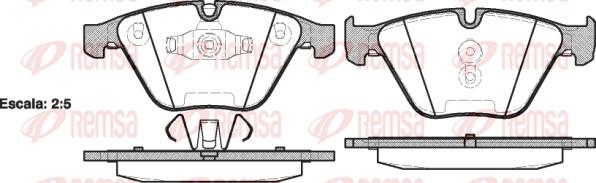 Remsa 0857.10 - Brake Pad Set, disc brake www.autospares.lv