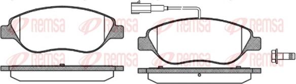 Remsa 0860.02 - Bremžu uzliku kompl., Disku bremzes www.autospares.lv