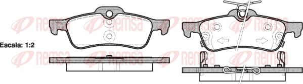 Remsa 0862.02 - Тормозные колодки, дисковые, комплект www.autospares.lv