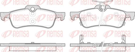 Remsa 0862.12 - Тормозные колодки, дисковые, комплект www.autospares.lv