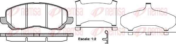 Remsa 0804.31 - Тормозные колодки, дисковые, комплект www.autospares.lv