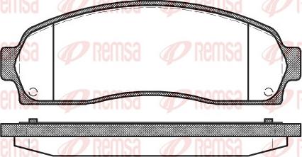 Remsa 0805.00 - Тормозные колодки, дисковые, комплект www.autospares.lv