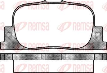 Remsa 0801.00 - Тормозные колодки, дисковые, комплект www.autospares.lv