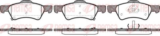 Remsa 0810.02 - Тормозные колодки, дисковые, комплект www.autospares.lv