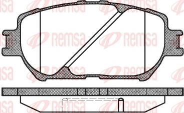 Remsa 0884.00 - Тормозные колодки, дисковые, комплект www.autospares.lv