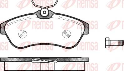 Remsa 0880.00 - Тормозные колодки, дисковые, комплект www.autospares.lv