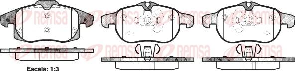 Remsa 0888.40 - Brake Pad Set, disc brake www.autospares.lv