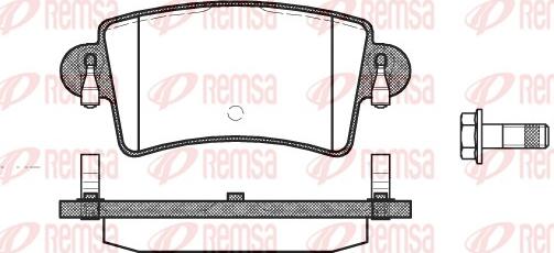 Remsa 0833.00 - Тормозные колодки, дисковые, комплект www.autospares.lv