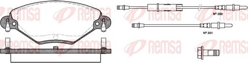 Remsa 0828.04 - Тормозные колодки, дисковые, комплект www.autospares.lv