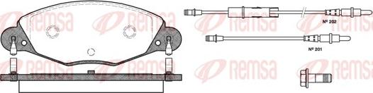 Remsa 0827.04 - Bremžu uzliku kompl., Disku bremzes autospares.lv